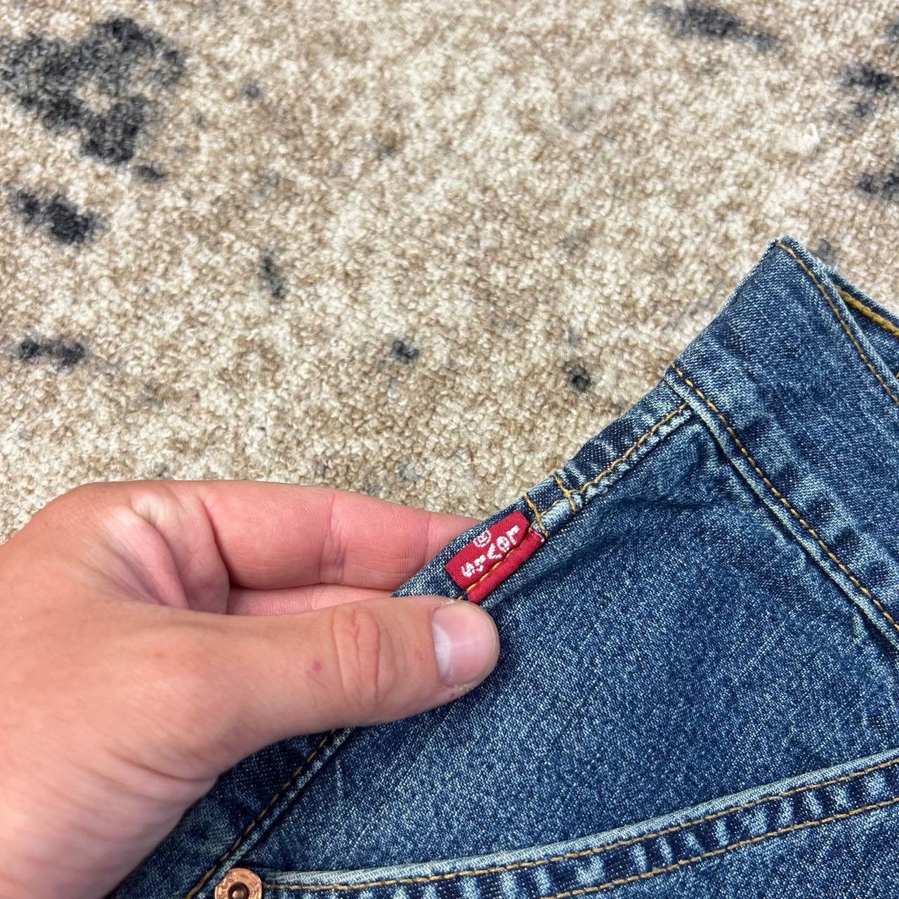 Levi's 587 Levis Vintage Y2K Rare Without Pockets Baggy Denim Jeans Size US 31 - 6 Thumbnail
