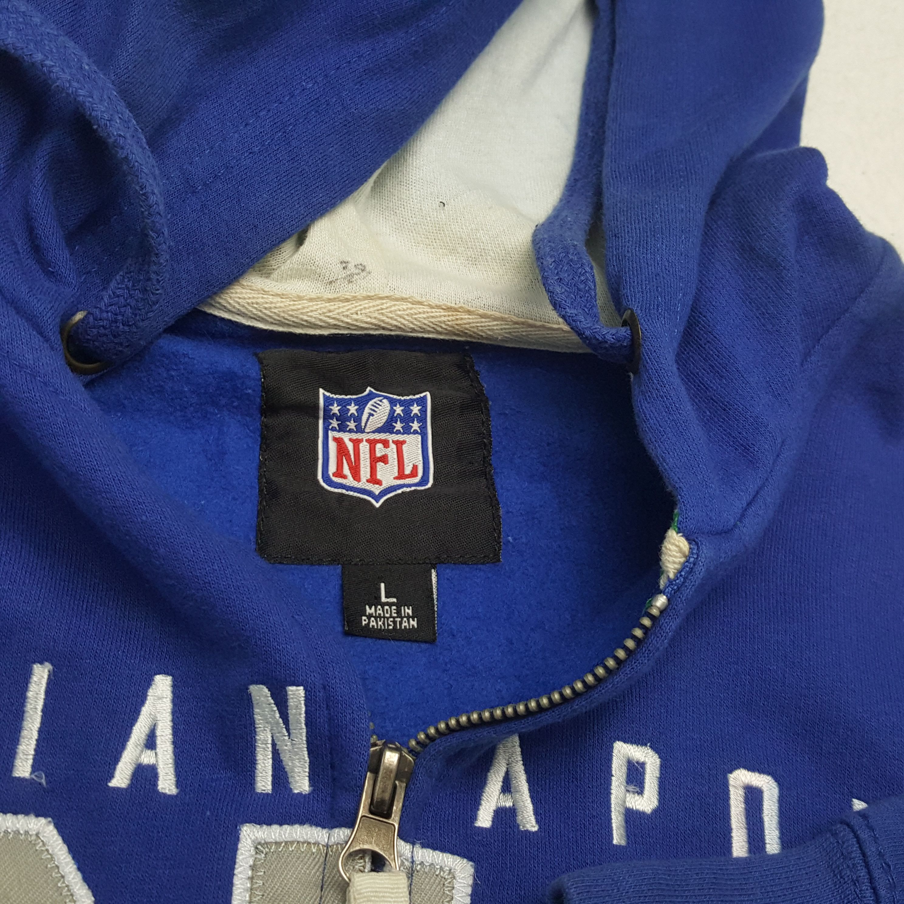NFL × Vintage INDIANAPOLIS COLTS NFL American Football Team Zipper Hoodies Size US L / EU 52-54 / 3 - 10 Thumbnail