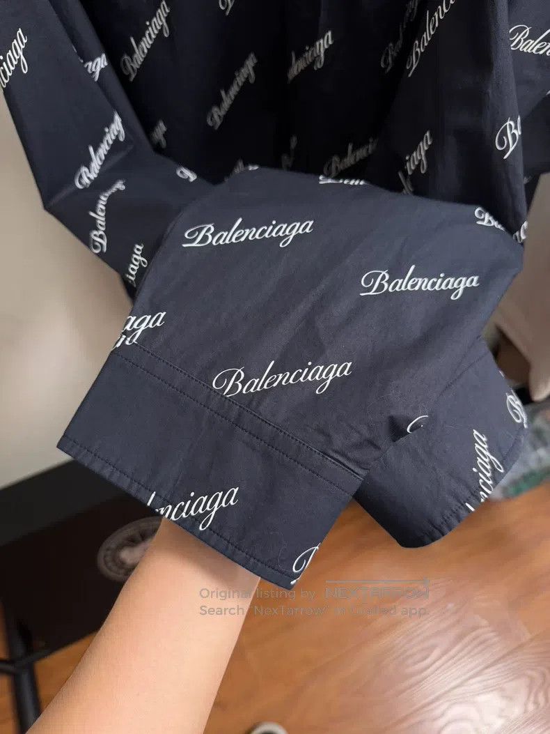 Balenciaga Balenciaga Black Fully Printed Logo Shirt Size XS / US 0-2 / IT 36-38 - 5 Thumbnail
