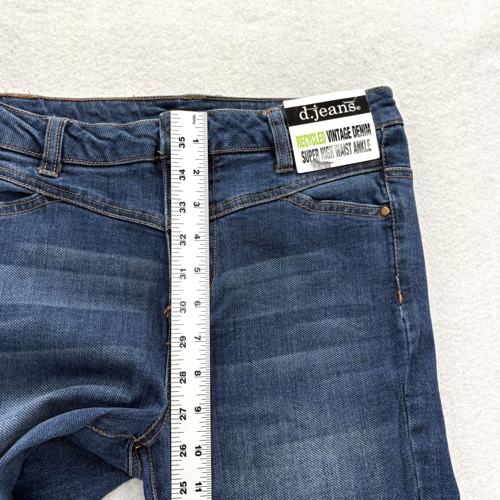 Vintage D. Jeans Skinny Ankle Jeans Womens 4 Blue High Rise Slim Stretch Denim NWT Size 27" / US 4 / IT 40 - 5 Thumbnail