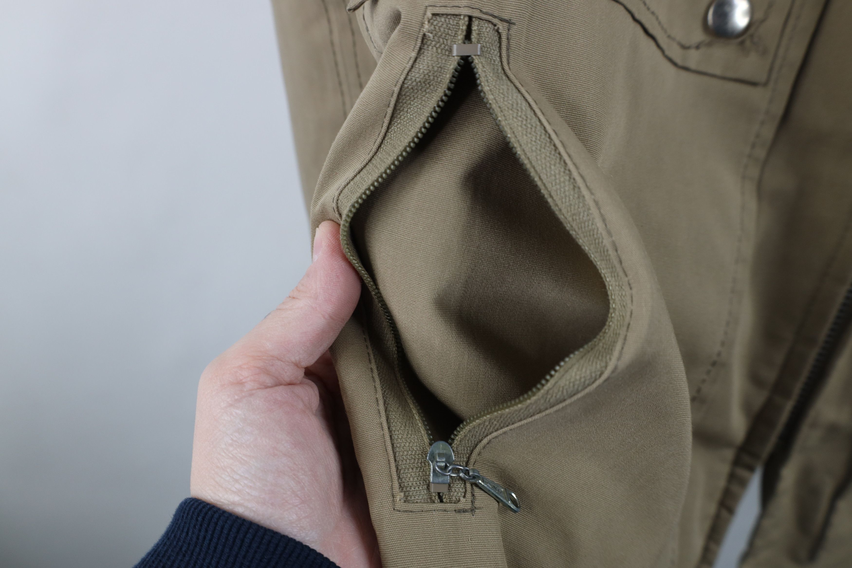 Vintage Vintage 70s Streetwear Lined Zip Collared Jacket Beige USA Size US L / EU 52-54 / 3 - 6 Thumbnail