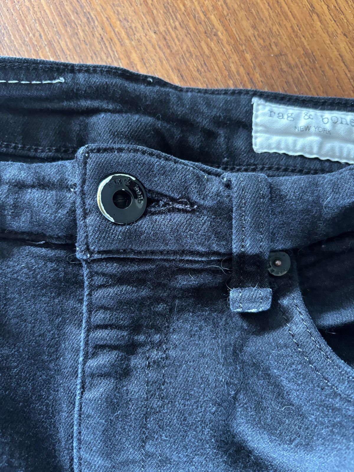 Rag & Bone Rag & Bone Fit 2 Slim Jeans Distressed Denim Womens Black 27 Size 27" / US 4 / IT 40 - 2 Thumbnail