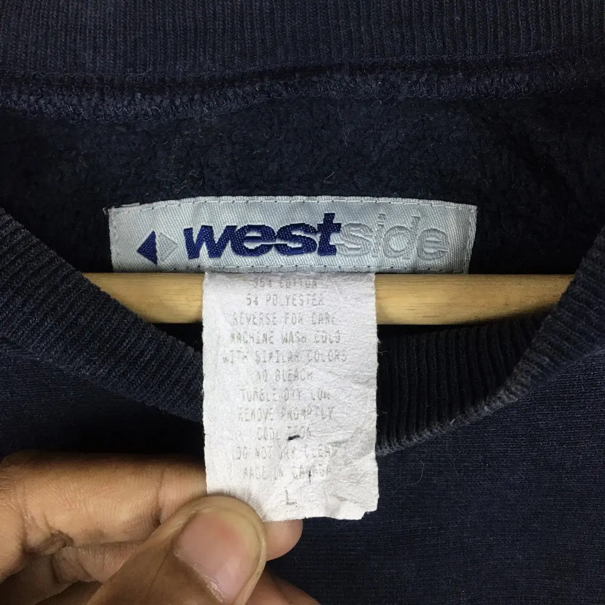 Vintage Vtg WESTSIDE USA Reverse Weave Heavy Cotton Sweatshirt Size US L / EU 52-54 / 3 - 3 Thumbnail
