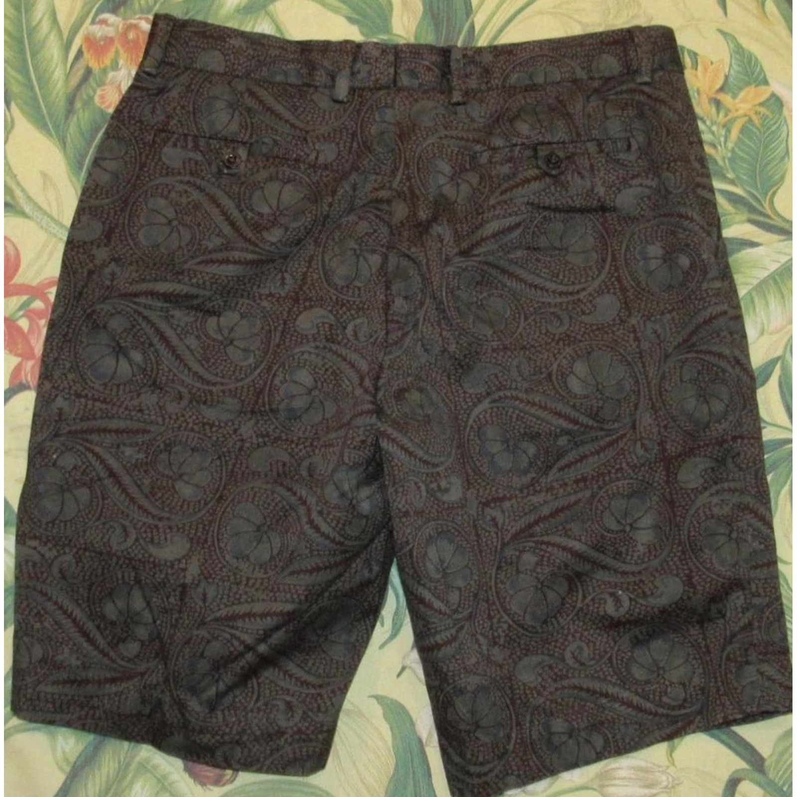 Ralph Lauren Vtg Polo RALPH LAUREN Green Brown 11" Printed Chino Shorts 33 Mens Size US XS / EU 42 / 0 - 3 Thumbnail