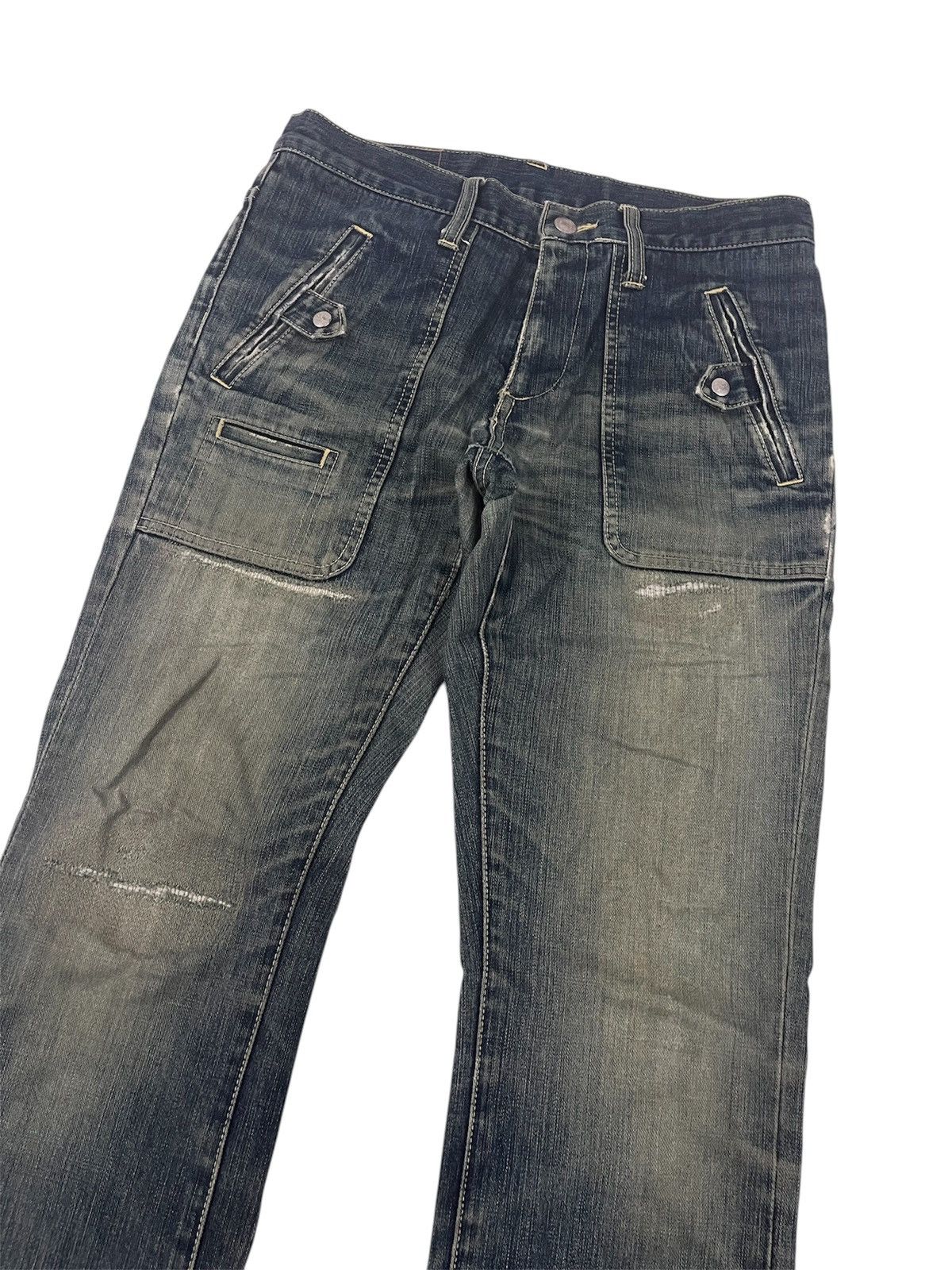 Burberry × Japanese Brand × Vintage Burberry Blue Label Distress Bush/klaus Jeans Size S Size US 31 - 4 Thumbnail