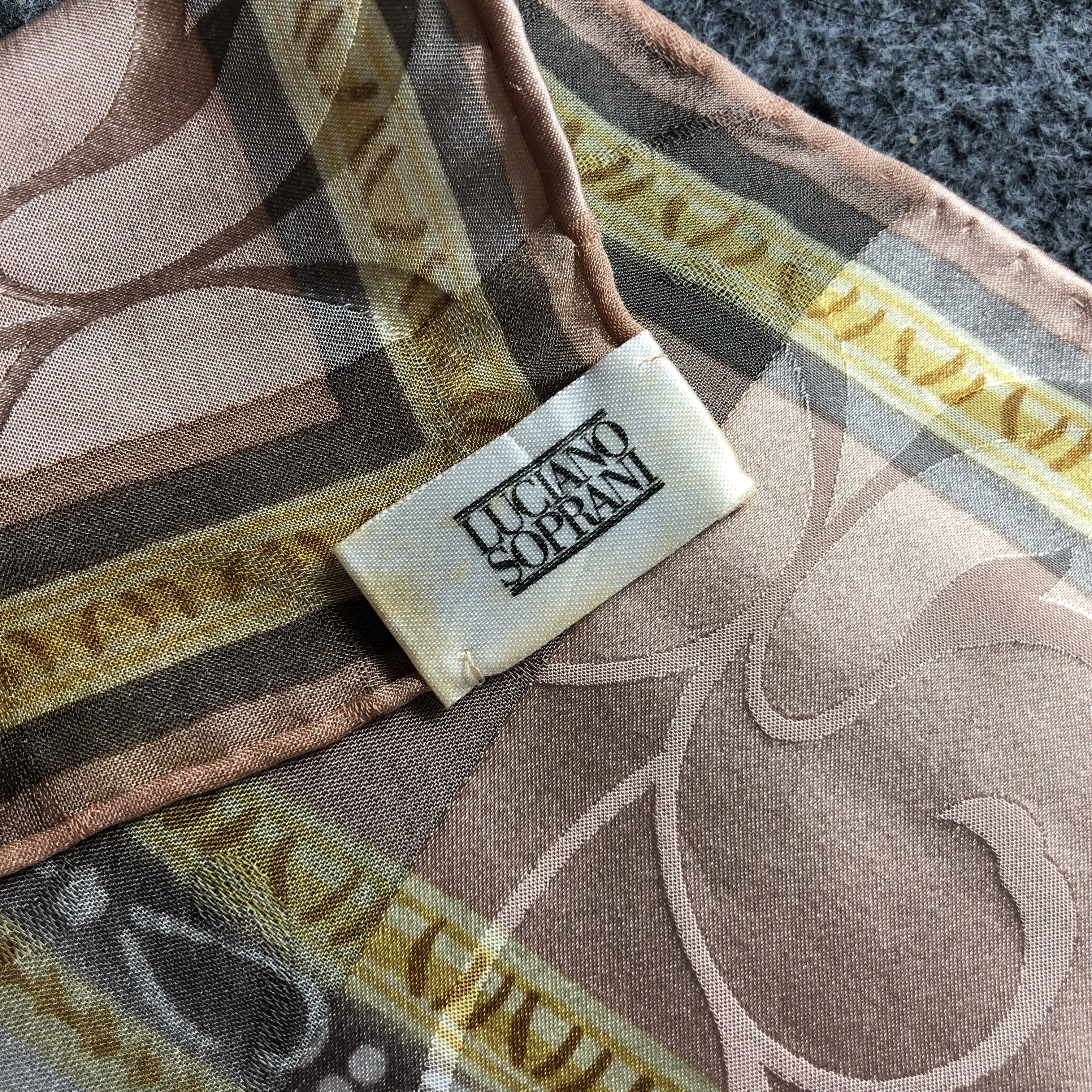 Vintage Vintage Luciano Soprani Slit Thread Silk Scarf M692 Size ONE SIZE - 4 Thumbnail