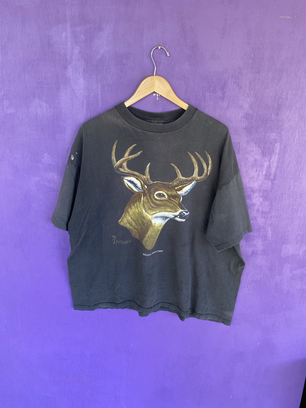 Other Vintage 90s faded 8 point deer nature tee Size US XL / EU 56 / 4 - 1 Thumbnail