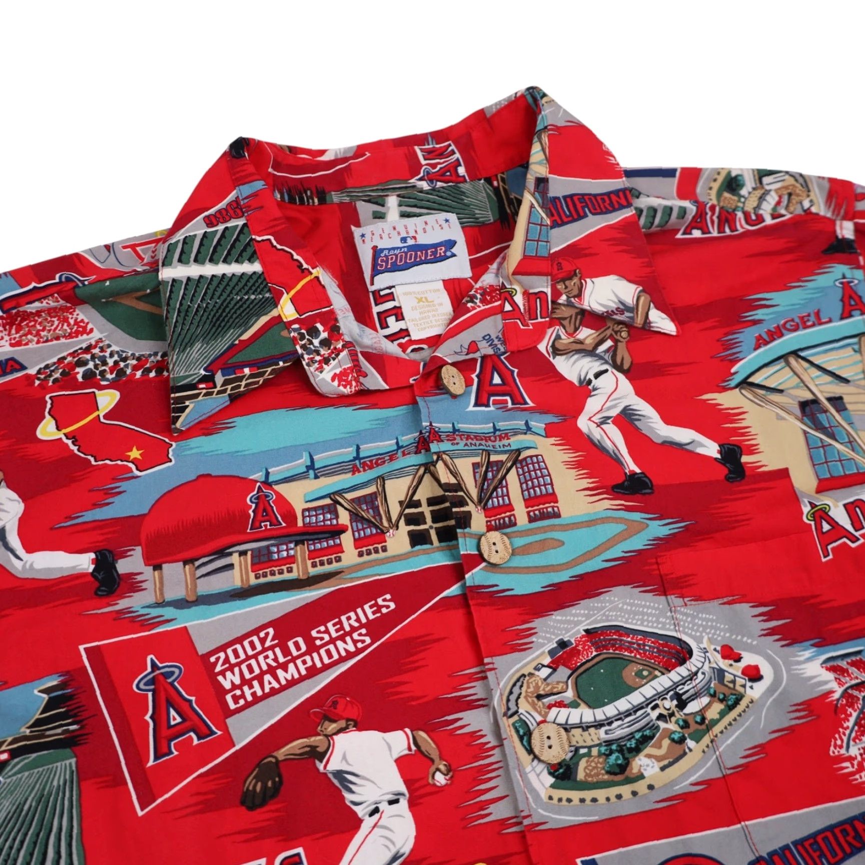 Reyn Spooner VINTAGE Reyn Spooner Anaheim Angels Baseball Print Hawaiian Shirt XL Mens Red Size US XL / EU 56 / 4 - 5 Thumbnail