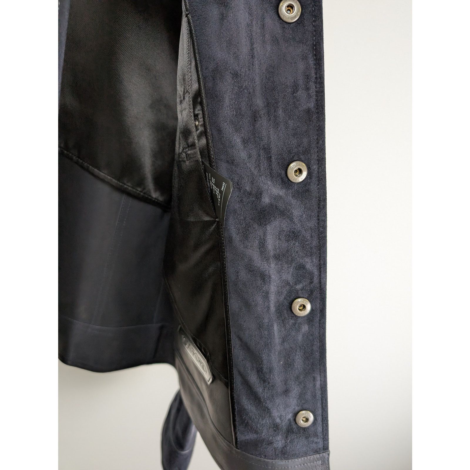 Tom Ford o1rshd1 Suede Button Jacket in Dark Navy Size US M / EU 48-50 / 2 - 8 Thumbnail