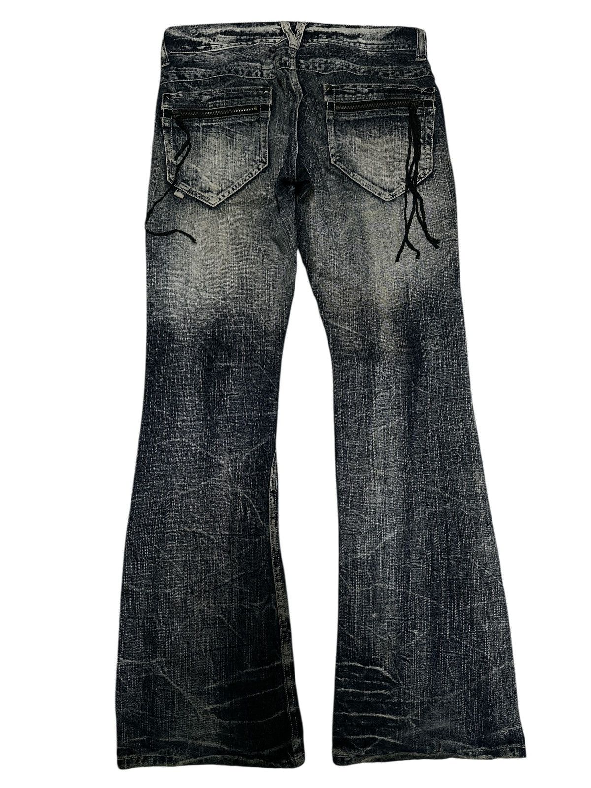 Japanese Brand 2000s Sorridere Mudwax Flare Distress 🎌💥 Size US 34 / EU 50 - 2 Thumbnail