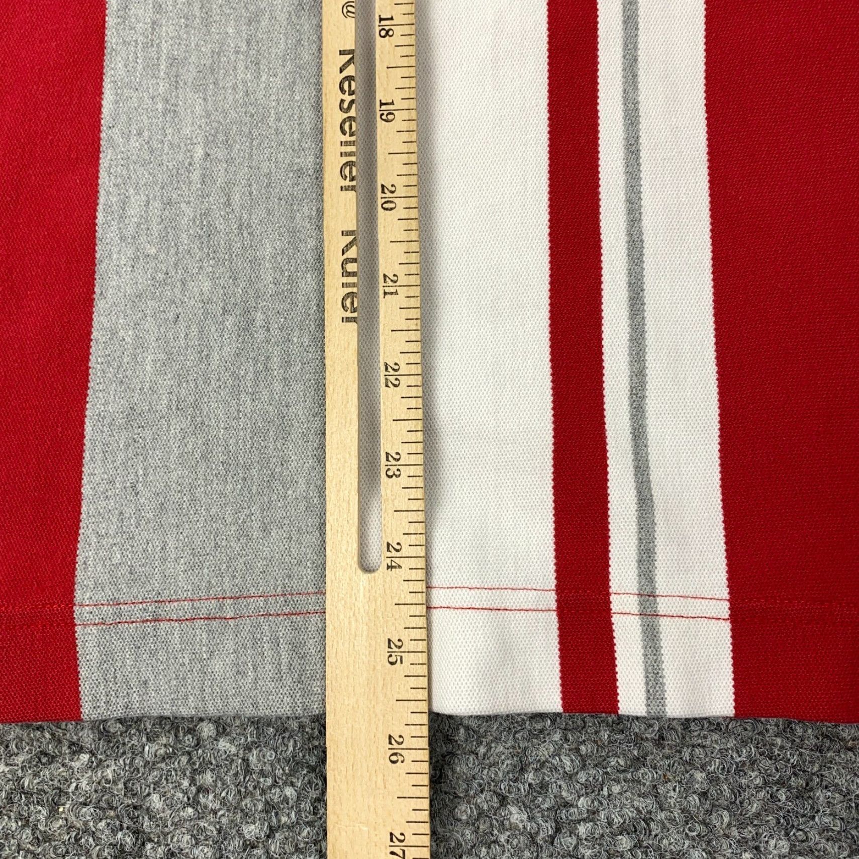 Nautica VINTAGE Nautica Polo Shirt Mens Large Red Vertical Striped 90s Cotton Size US L / EU 52-54 / 3 - 6 Thumbnail