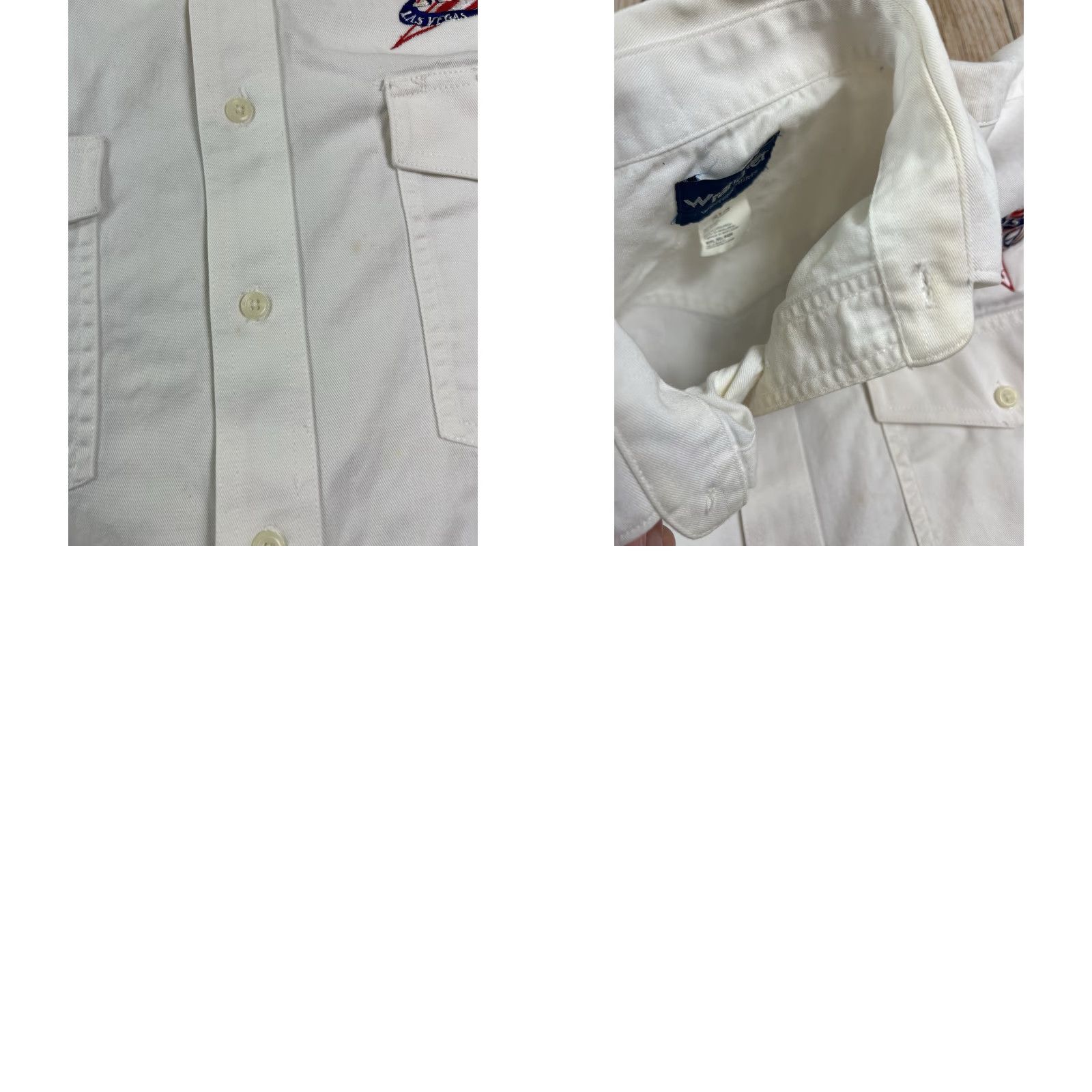 Wrangler VINTAGE Wrangler Western Button-Up Shirt Men 2XL White Solid Long Sleeve NFR 2002 Rodeo PRCA 36x175 Mens Size US XXL / EU 58 / 5 - 8 Thumbnail
