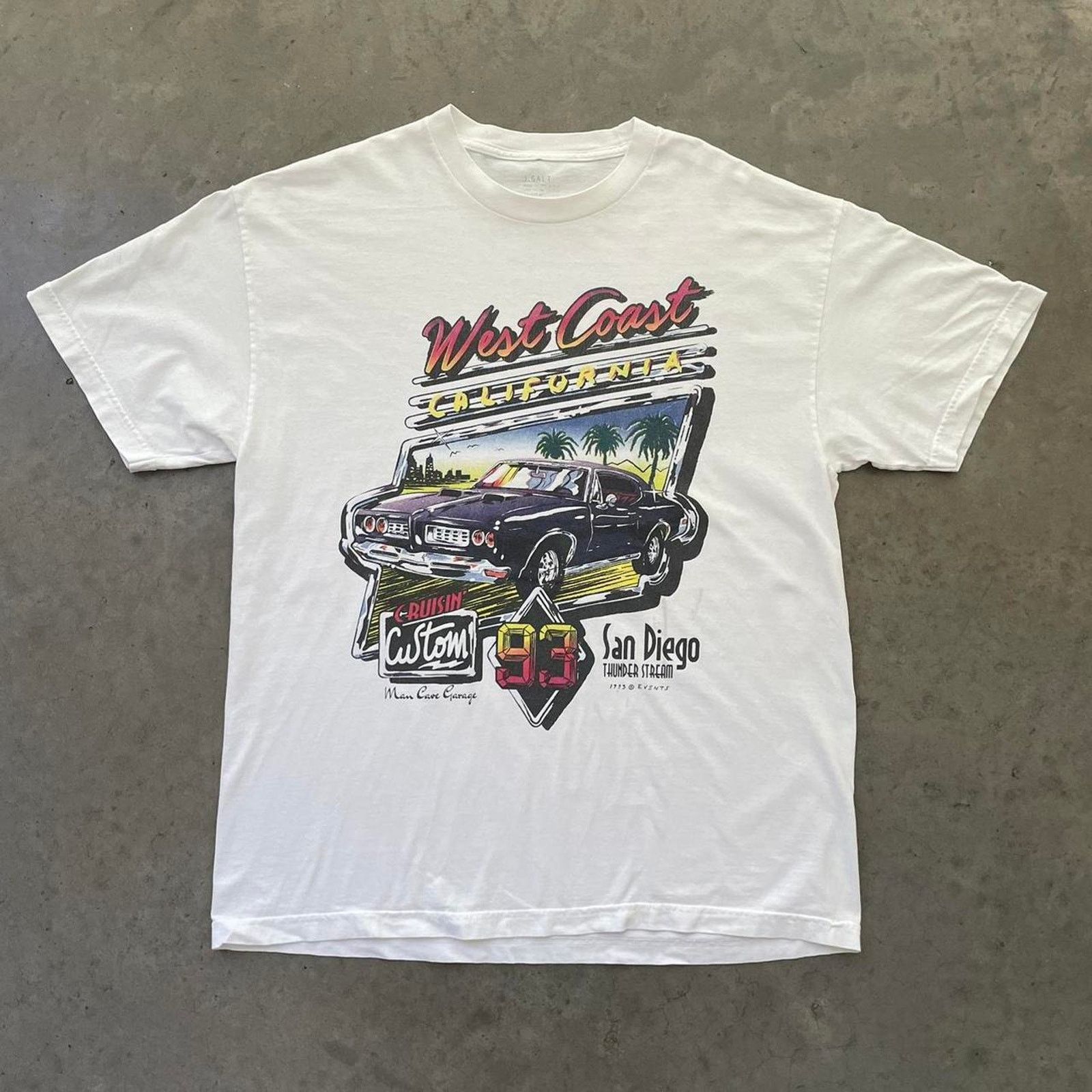 Vintage Vintage West Coast Cruiser Graphic T-shirt Size US XL / EU 56 / 4 - 1 Thumbnail