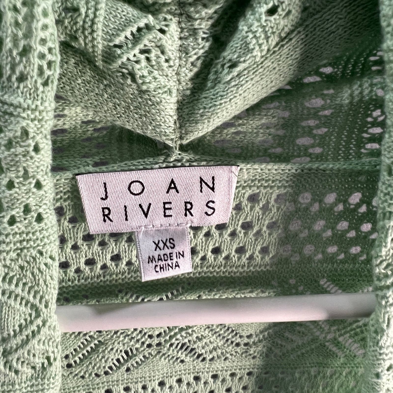 Other Joan Rivers Crochet Stripe Open Front Cardigan Size XXS / US 00 / IT 34 - 3 Thumbnail