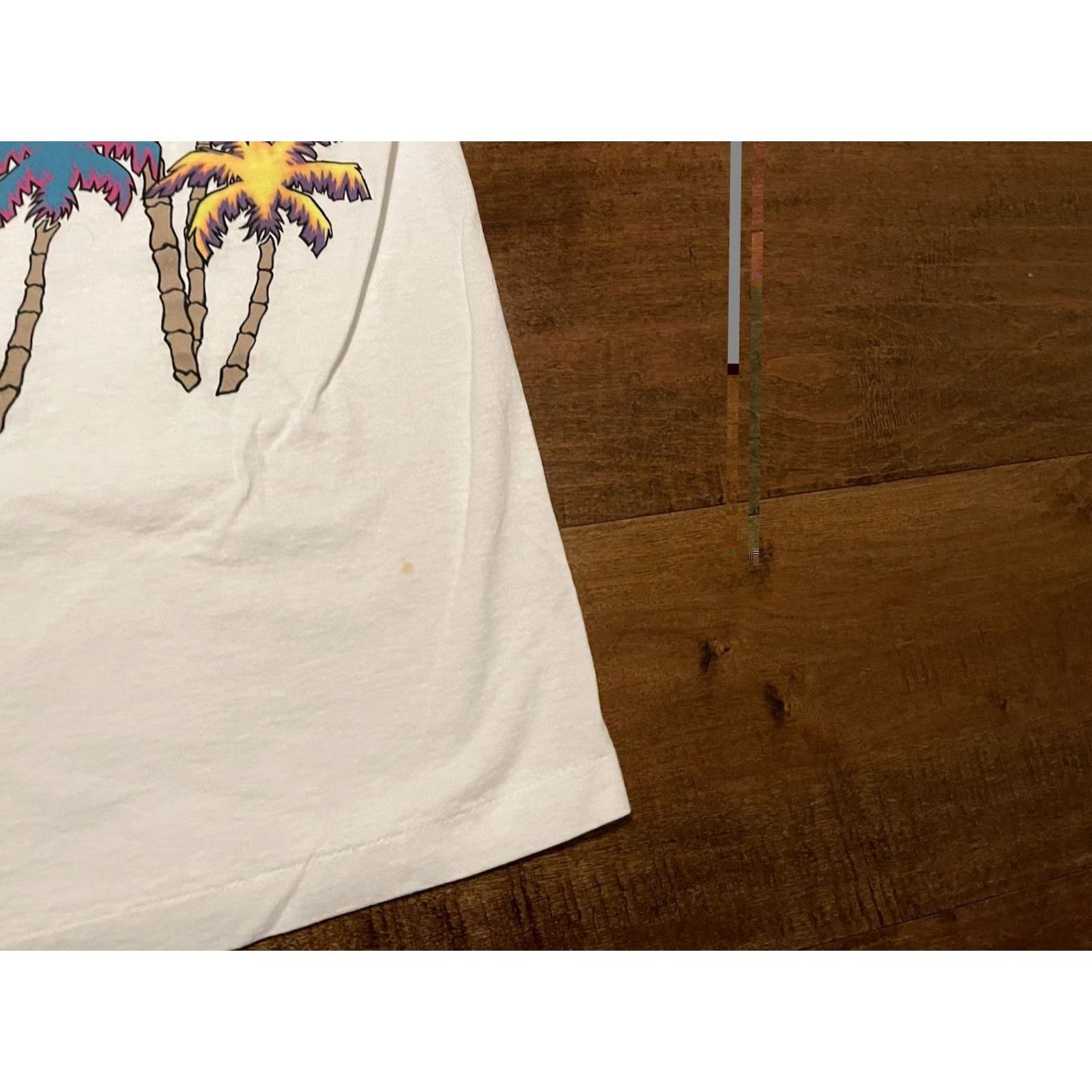 Vintage VINTAGE Miami Beach Florida Single Stitch Neon Palm Trees T-Shirt Adult Large White Signal Cotton USA Vintage - Adult Large Size US L / EU 52-54 / 3 - 5 Thumbnail