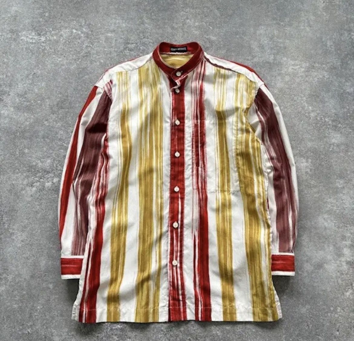 Issey Miyake ISSEY MIYAKE 1992SS Color-Blocked Long-Sleeve Shirt Size US M / EU 48-50 / 2 - 1 Thumbnail