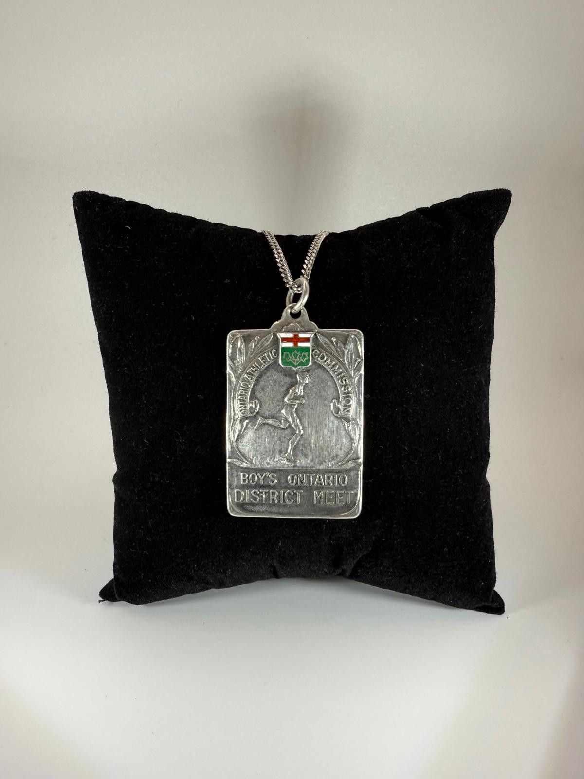 Vintage 60's Bailey Sterling Silver Ontario Athletic Necklace Size ONE SIZE - 1 Thumbnail