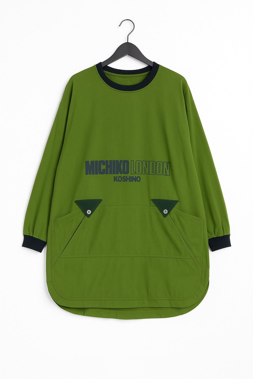 Michiko Koshino London Michiko London Koshino Oversized Olive Smock Jacket Size US M / EU 48-50 / 2 - 1 Thumbnail
