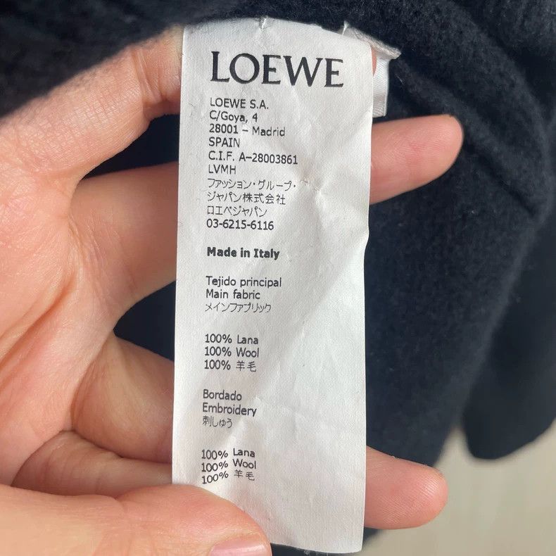 Loewe Loewe Black poodle blue Logo round neck wool sweater Size XS / US 0-2 / IT 36-38 - 4 Thumbnail
