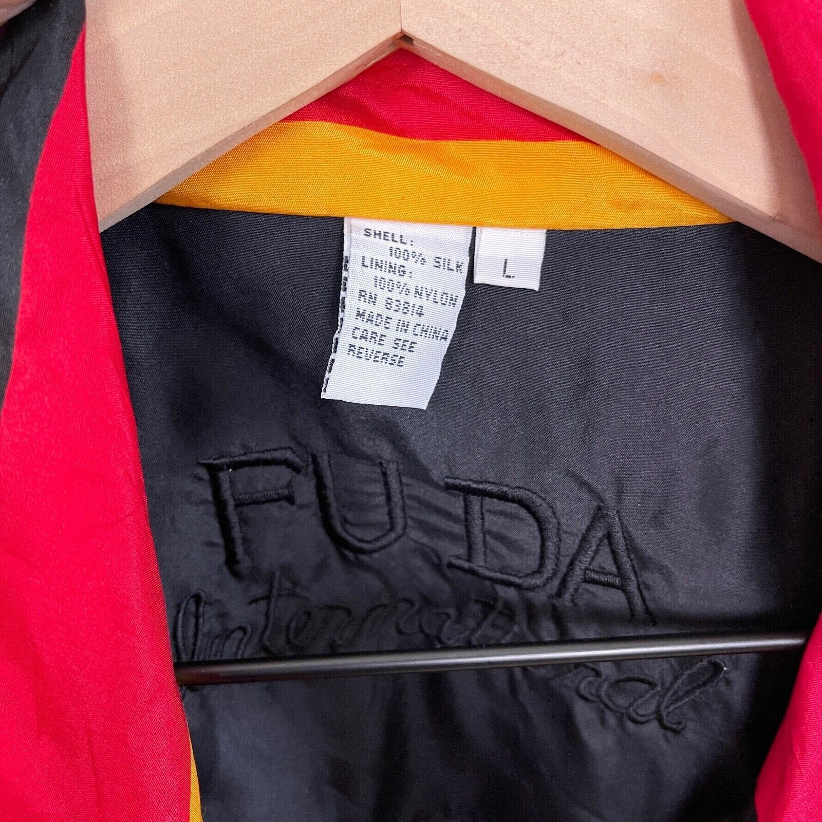 Vintage Fuda International Vintage Silk Bomber Jacket Stripe Women L Size L / US 10 / IT 46 - 6 Thumbnail