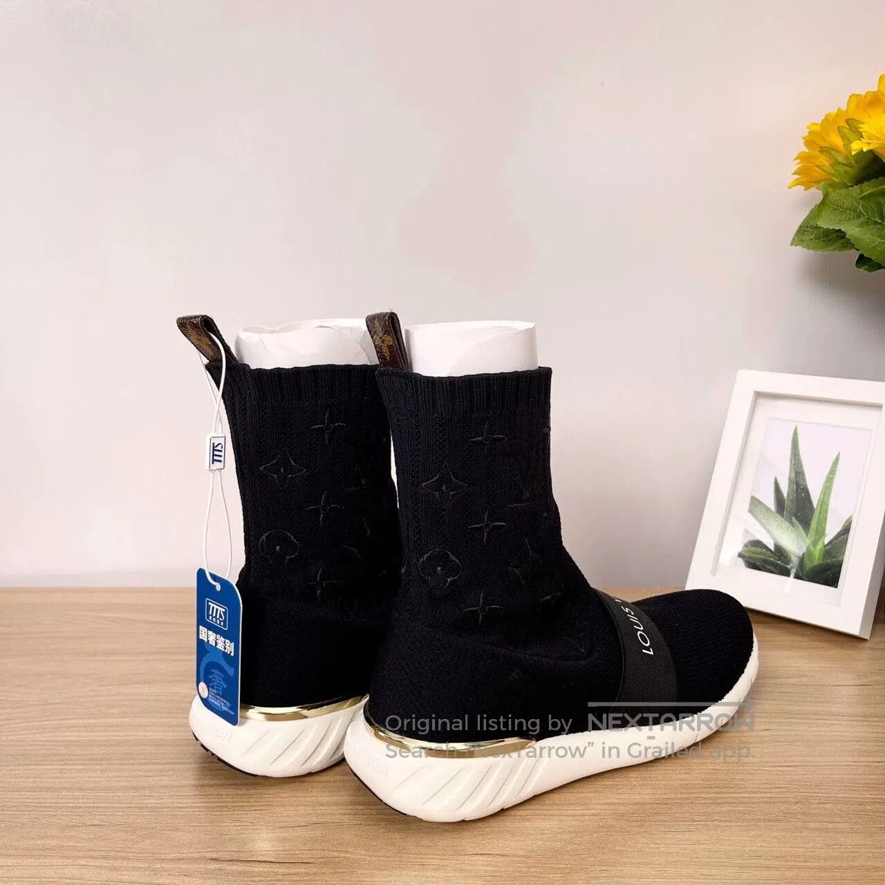 Louis Vuitton LV Aftergame Black Monogram Sock Shoes. Size US 9 / EU 42 - 4 Thumbnail