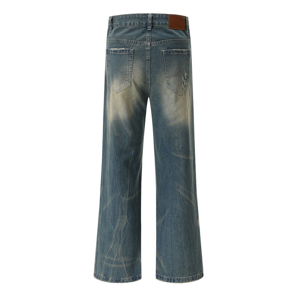 Japanese Brand × Jean Men's punk trend tie-dyed washed distressed jeans Size US 32 / EU 48 - 2 Thumbnail