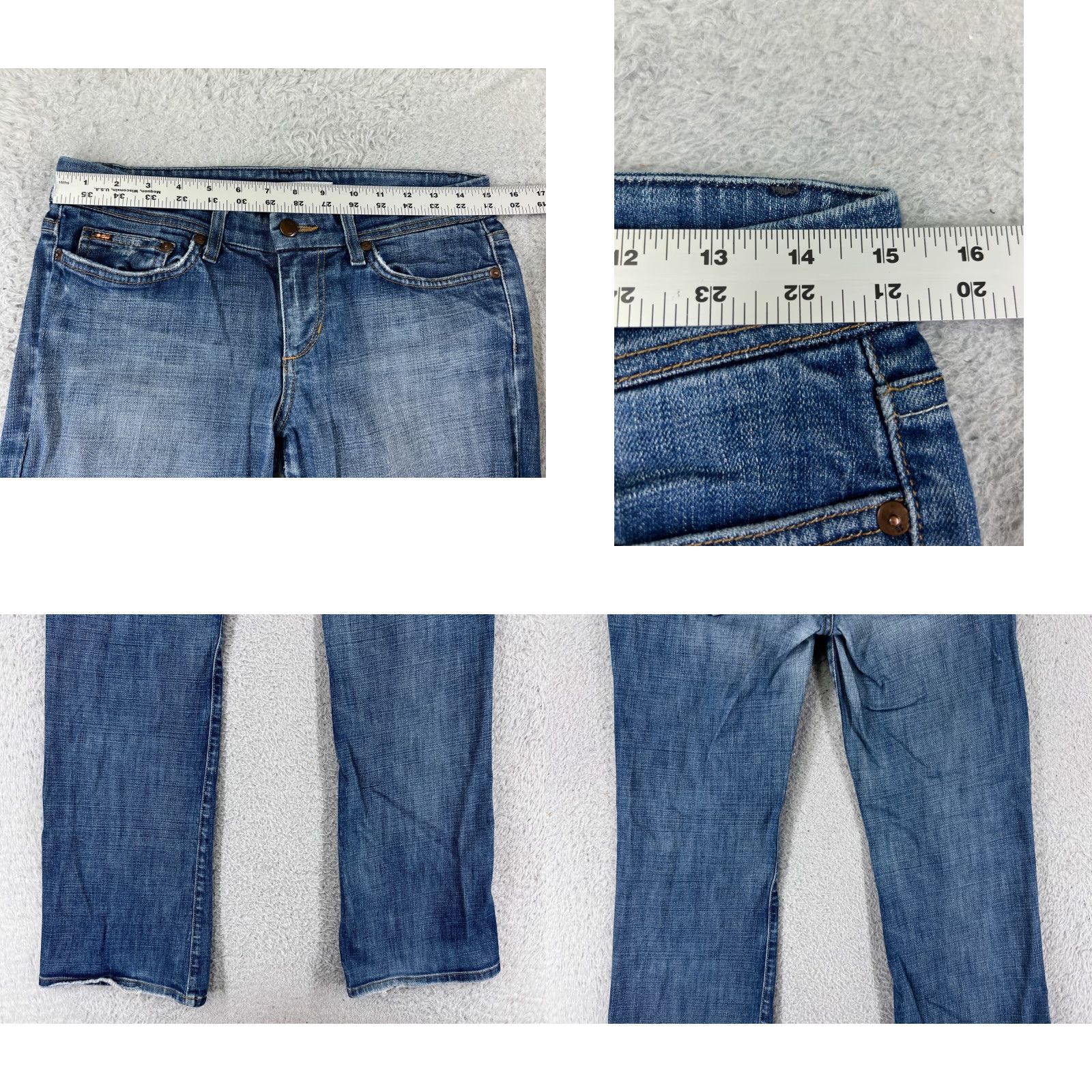 Vintage Joe's Jeans Womens Jeans 28 Blue Denim Low Rise Regular 5-Pocket Distressed Cotton Blend Size 28" / US 6 / IT 42 - 9 Thumbnail