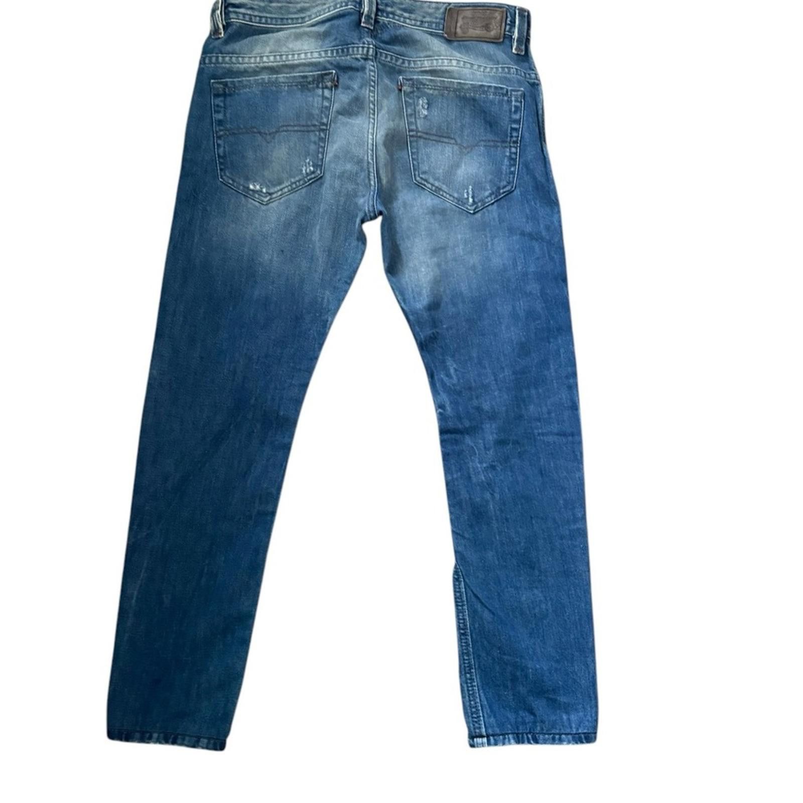 Diesel Diesel Thavar Distressed Slim Skinny Wash 0663E Jeans Sz 29 Size US 29 - 2 Thumbnail