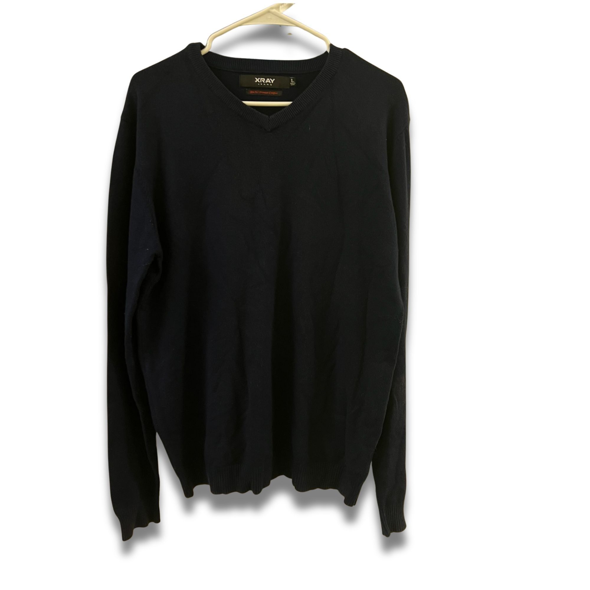 Other Xray Jeans Navy Slim-Fit Fine-Knit V-Neck Sweater L Premium Size US L / EU 52-54 / 3 - 2 Thumbnail