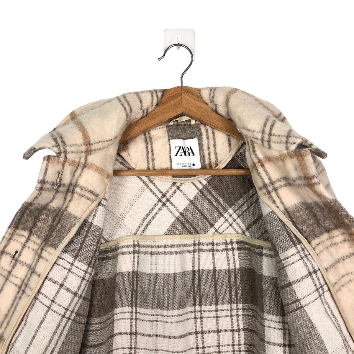 Flannel VINTAGE WOOL FLANNEL JACKET TARTAN DESIGN ZARA Size US M / EU 48-50 / 2 - 10 Thumbnail