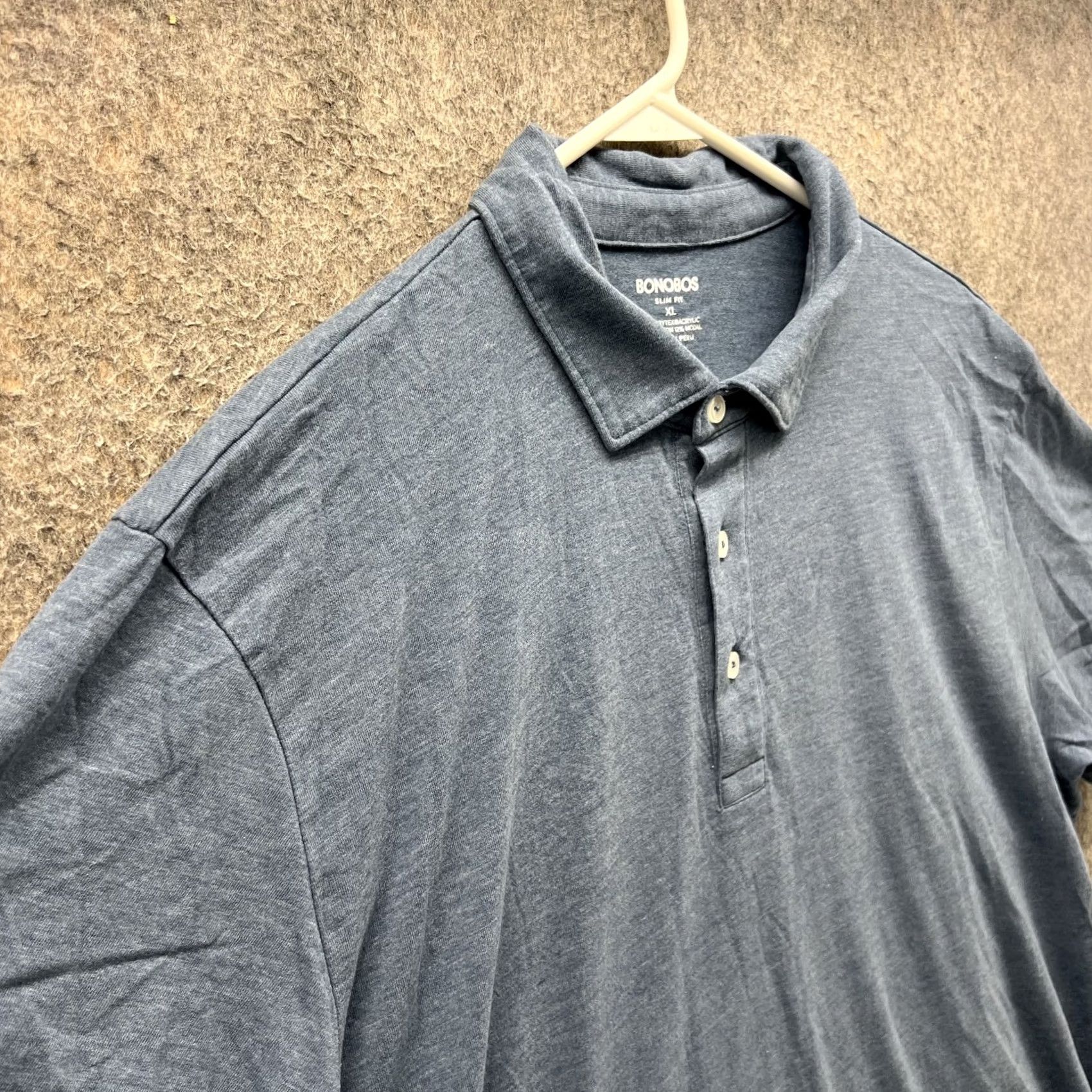 Bonobos Bonobos Polo Shirt Mens XL Blue Slim Fit DriTex Cotton Modal Performance Casual Shirt Size US XL / EU 56 / 4 - 6 Thumbnail
