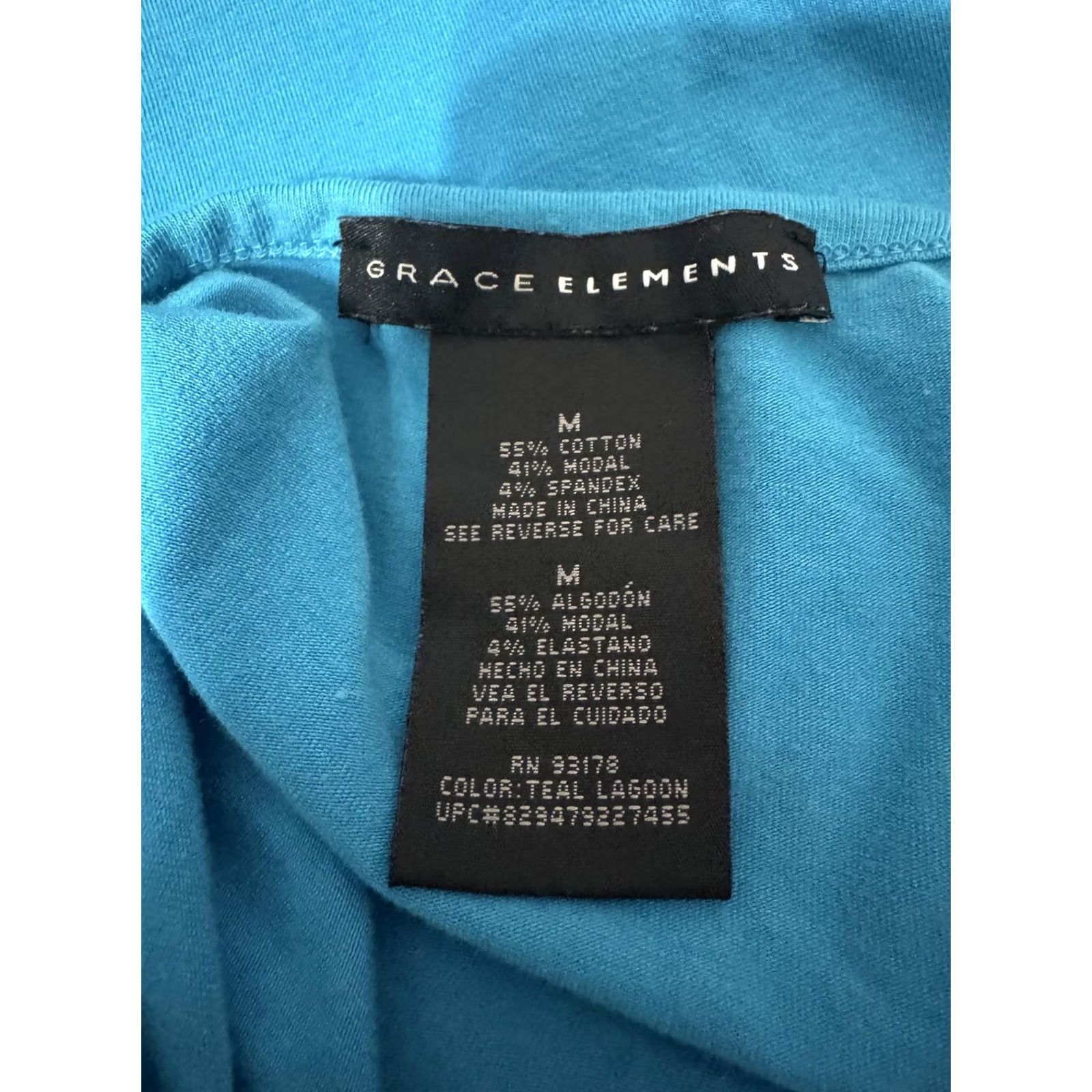 Vintage VINTAGE Grace Elements Top Shirt Womens Teal Lagoon Cowl Neck Ruffle Front Short Sleeve Medium Size M / US 6-8 / IT 42-44 - 6 Thumbnail