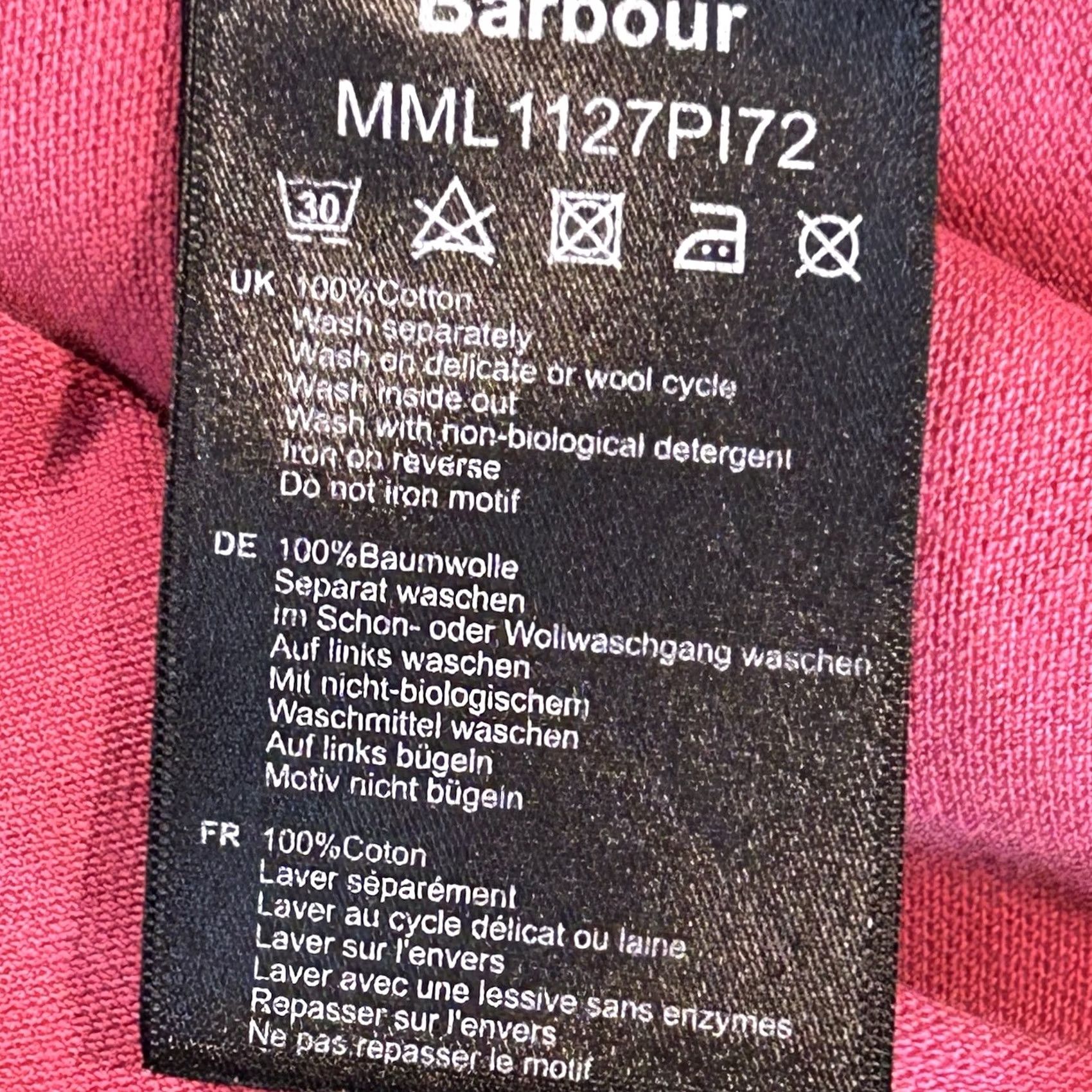 Barbour Barbour Polo Shirt Short Sleeve Men L Dark Pinkish Type Cotton Knit Solid Barbour Jersey Knit Polo Short Sleeve Men’s Large Size US L / EU 52-54 / 3 - 6 Thumbnail