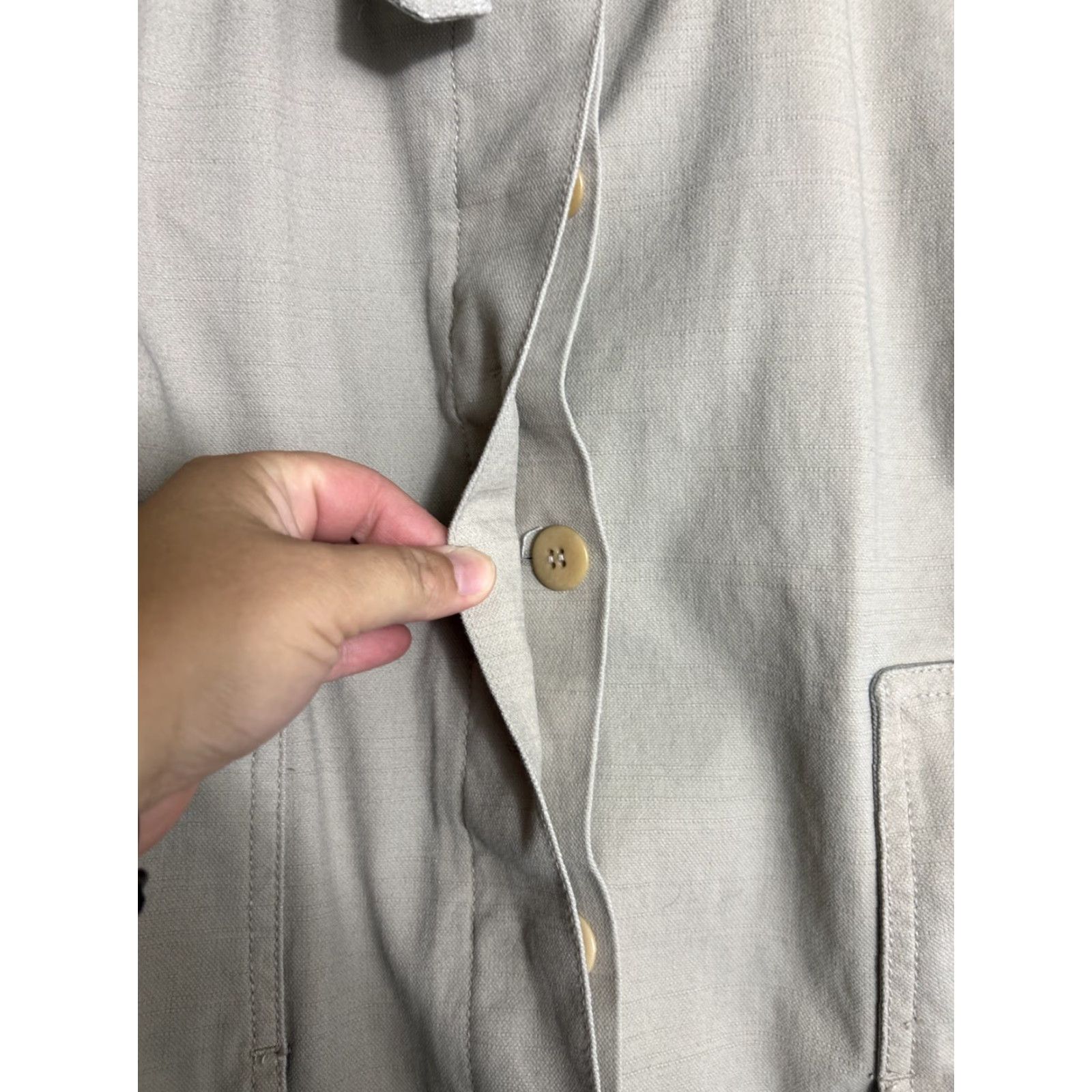J.Crew J.CREW Women’s Small Beige Canvas Cotton Field Jacket Hunting Button Up Pockets Military Jacket Women S Beige Canvas Pockets Size S / US 4 / IT 40 - 5 Thumbnail