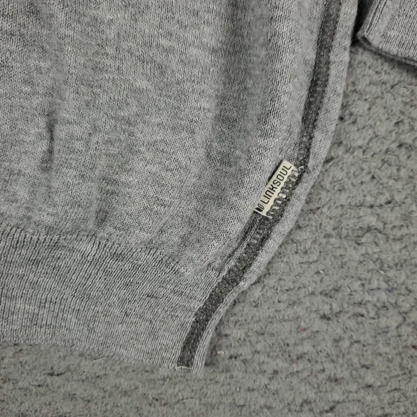 Vintage Linksoul Sweater Mens Large Gray V-Neck Casual Pullover Knit Sweatshirt Size US L / EU 52-54 / 3 - 7 Thumbnail