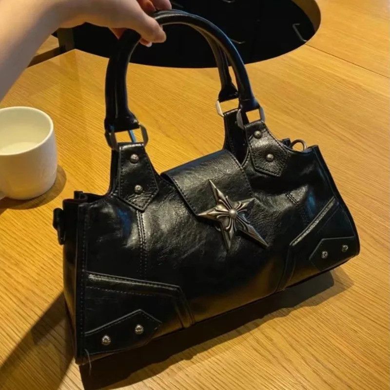 The Unbranded Brand Gothic Star Black Bag Size ONE SIZE - 4 Thumbnail