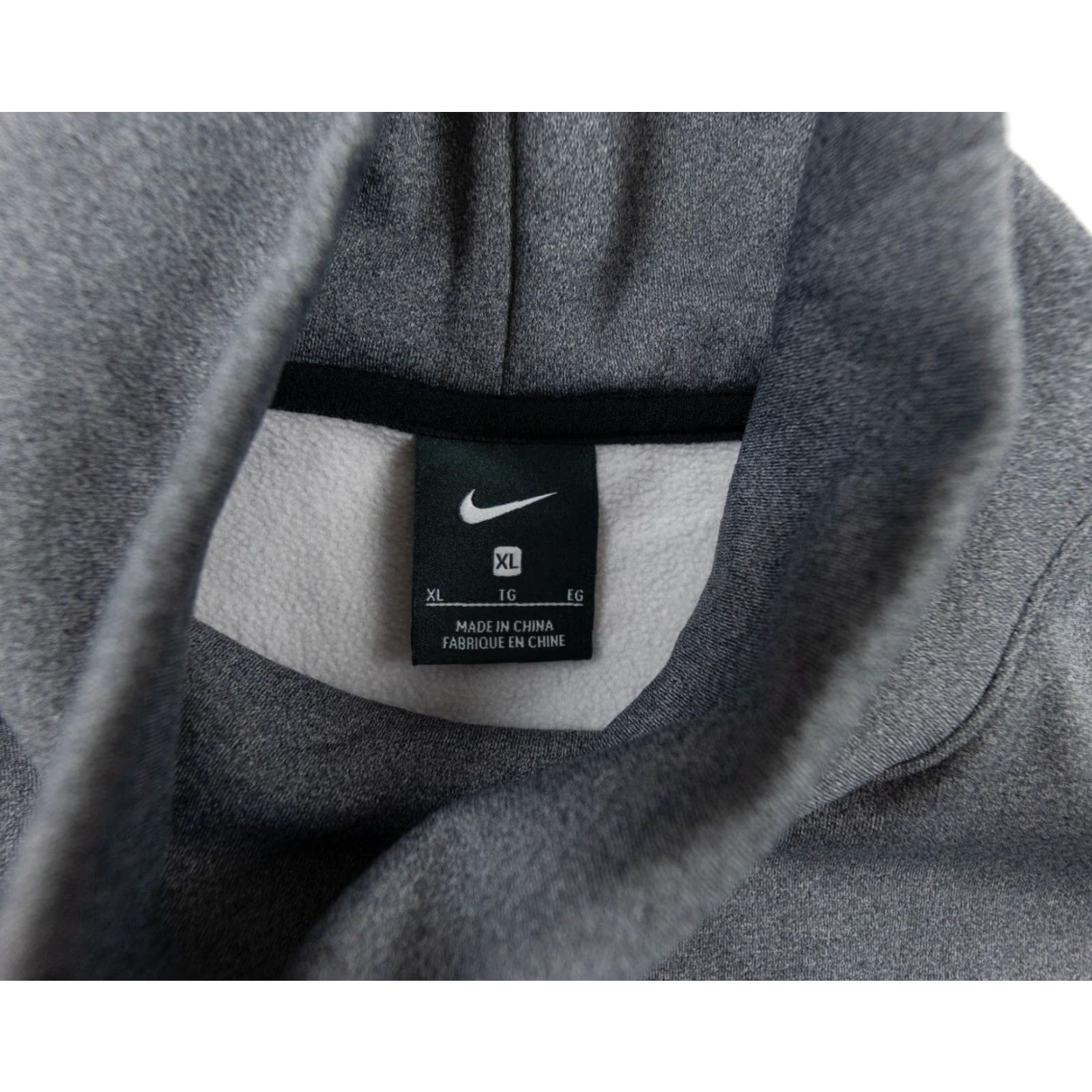 Nike Nike Womens XLarge Gray Funnel Neck Pullover Sweatshirt Casual Outdoor Size XL / US 12-14 / IT 48-50 - 7 Thumbnail
