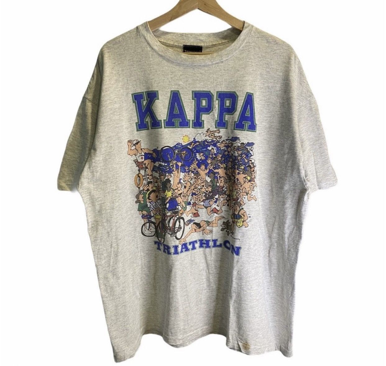 Kappa × Vintage Vintage Kappa Usa Triathlon Cartoon Character Tees Size US XL / EU 56 / 4 - 1 Thumbnail