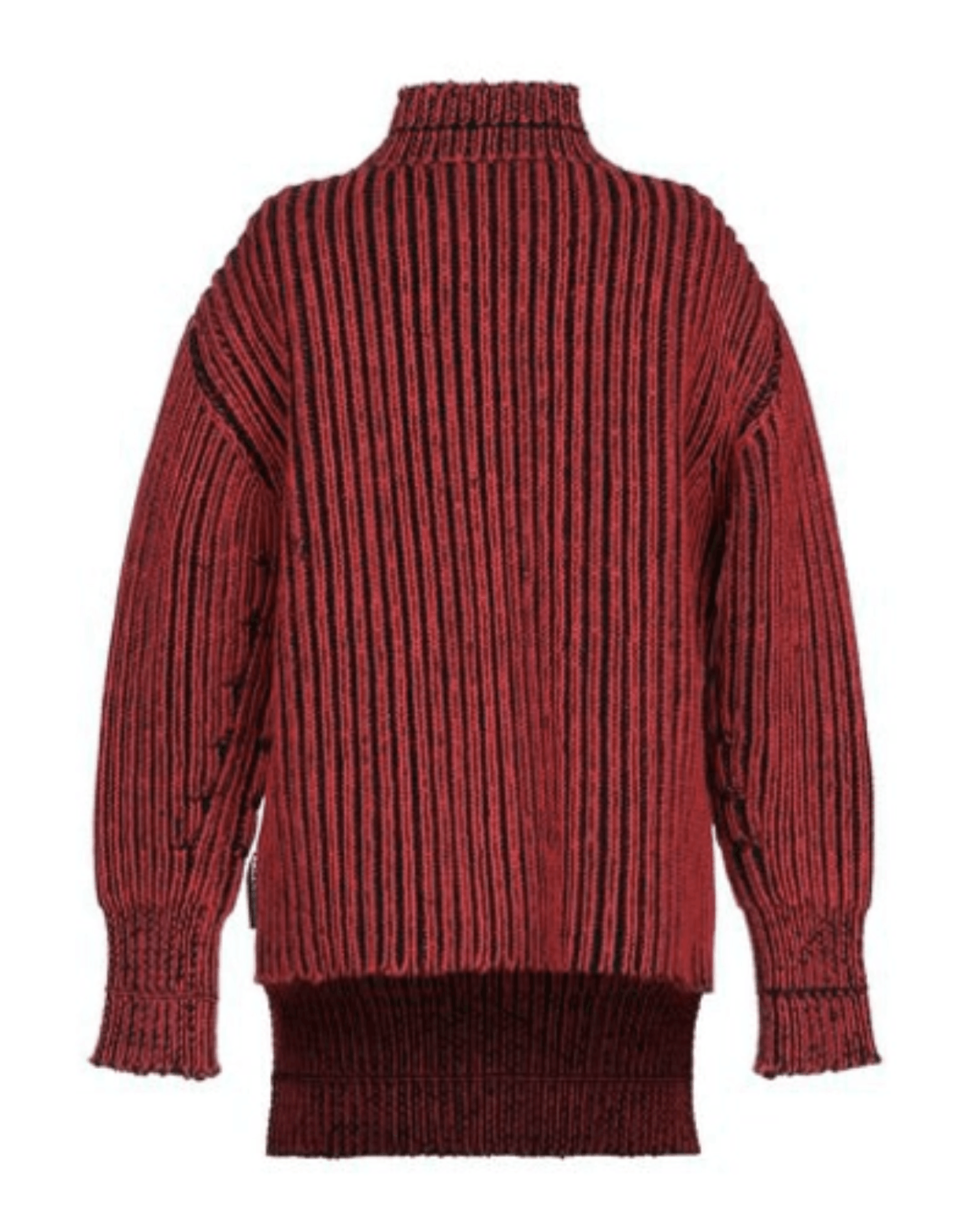 Balenciaga Balenciaga Red Striped Chunky Knit Sweater Size US XL / EU 56 / 4 - 2 Thumbnail