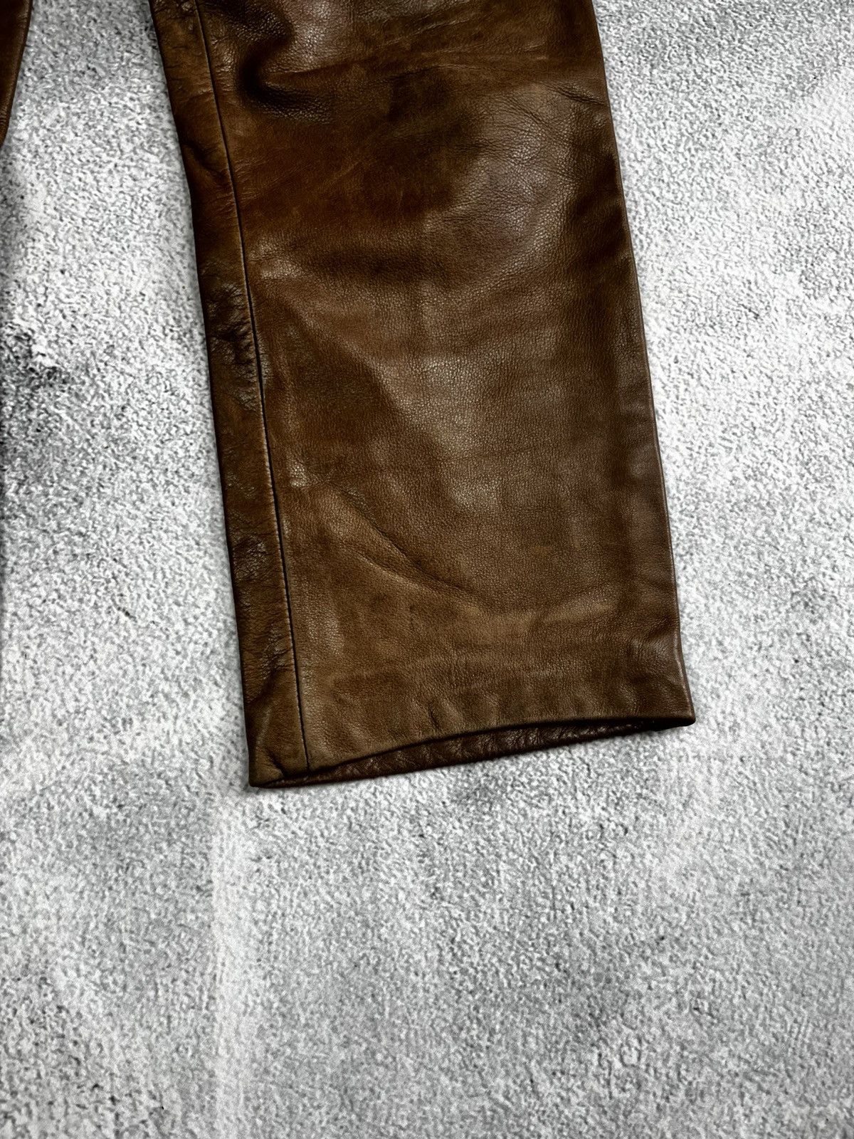 Genuine Leather Leather pants Chrome Hearts style vintage Size 28" / US 6 / IT 42 - 4 Thumbnail