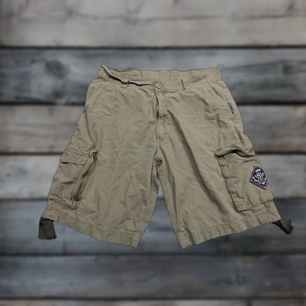 Vintage VINTAGE Cargo Short Mens 34 Green Ripstop Loose Baggy Fit Pocket Hiking Outdoors Casual Men Green 90s Theme Size US 34 / EU 50 - 1 Thumbnail
