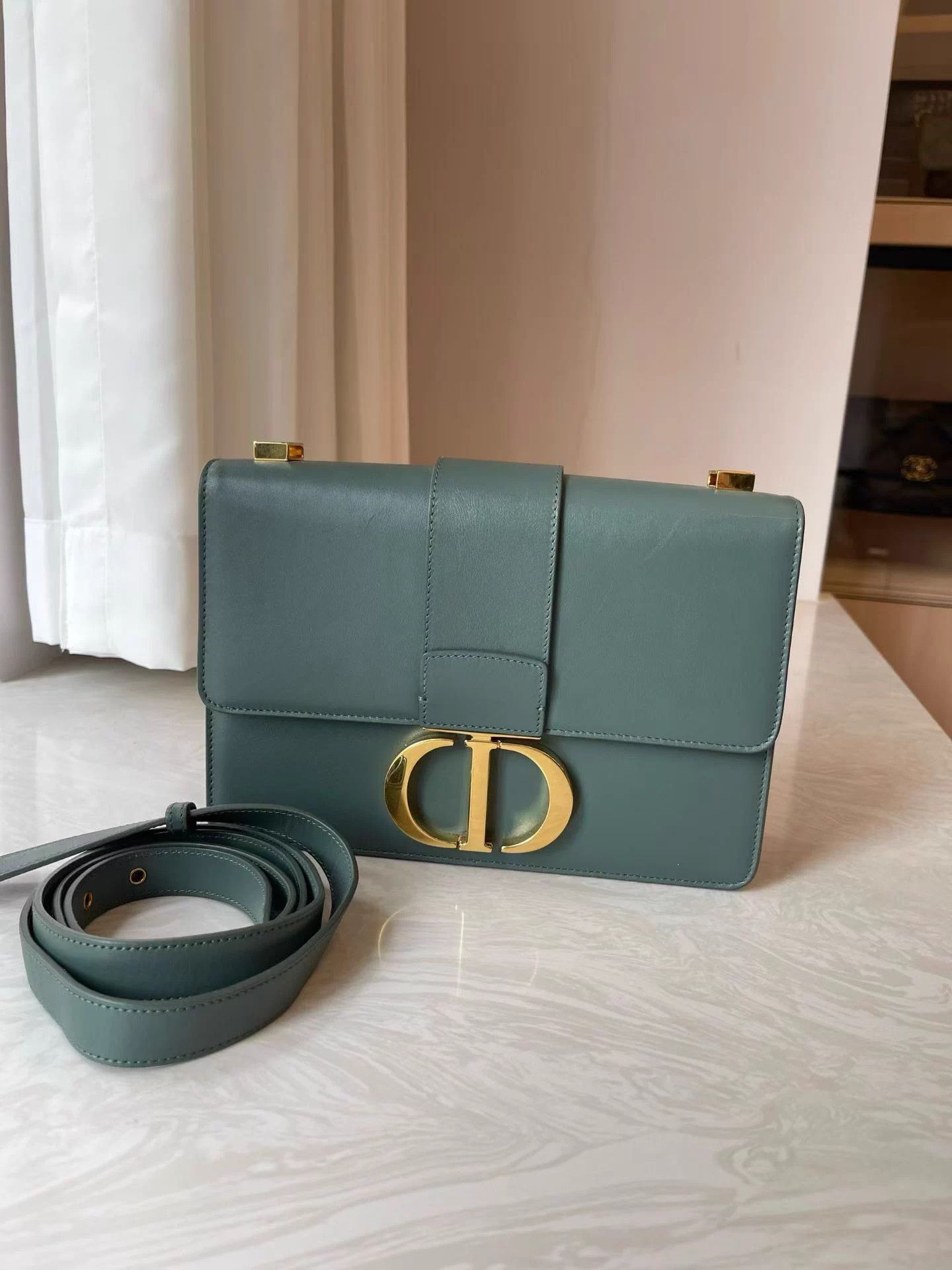 Dior Dior Montaigne 30 Gray Green Gold Buckle AK723 New Size ONE SIZE - 1 Thumbnail