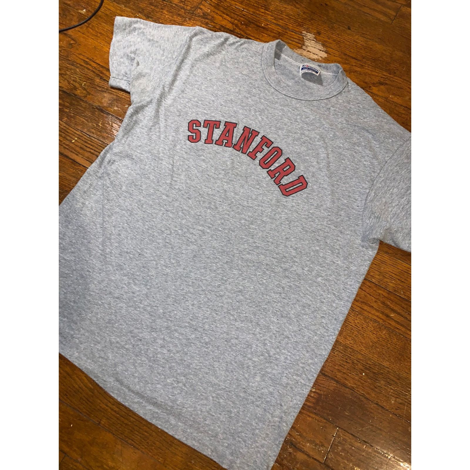 NCAA × Vintage Vtg Stanford University T Shirt XL Gray Single Stitch USA Size US XL / EU 56 / 4 - 5 Thumbnail