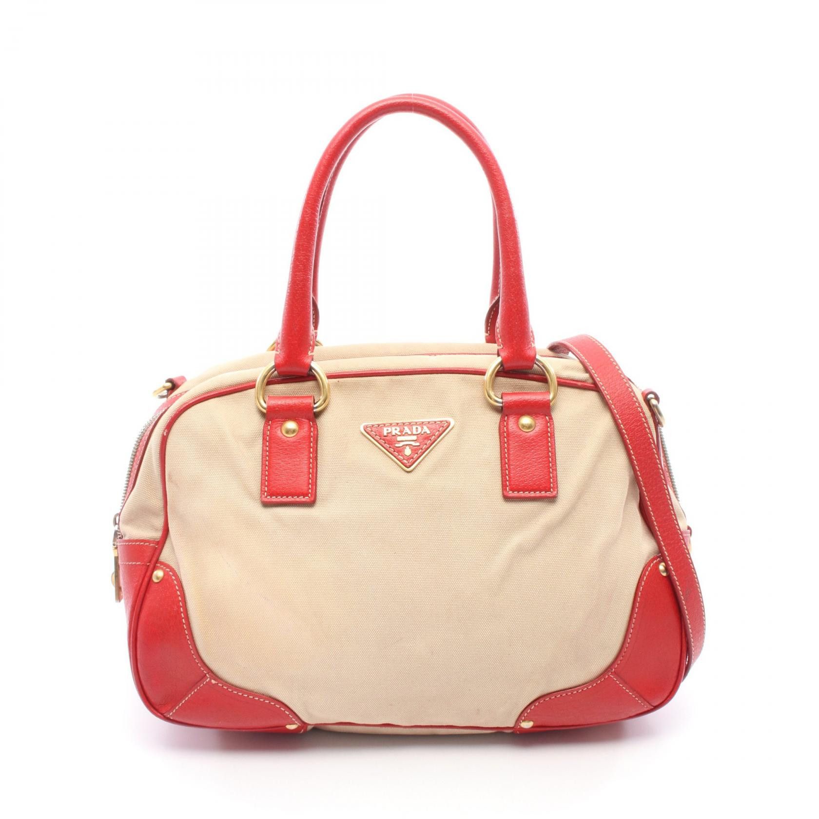 Prada Prada PRADA 2way Canvas Leather Handbag Textile Handbag BL0713 DUTY FREE for USA Size ONE SIZE - 1 Thumbnail
