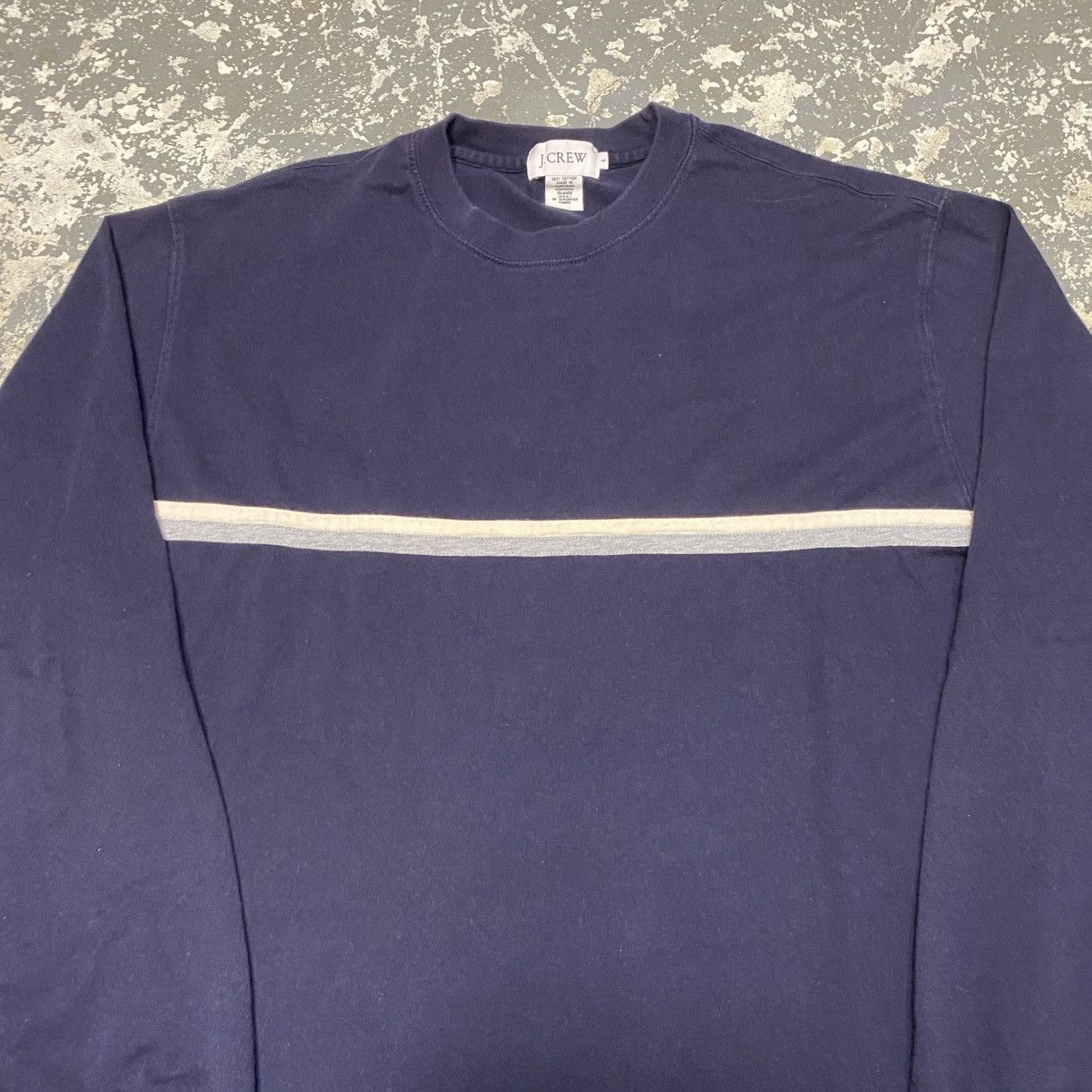 J.Crew × Vintage Vintage J Crew Striped Blank Long Sleeve Tshirt Size US L / EU 52-54 / 3 - 8 Thumbnail