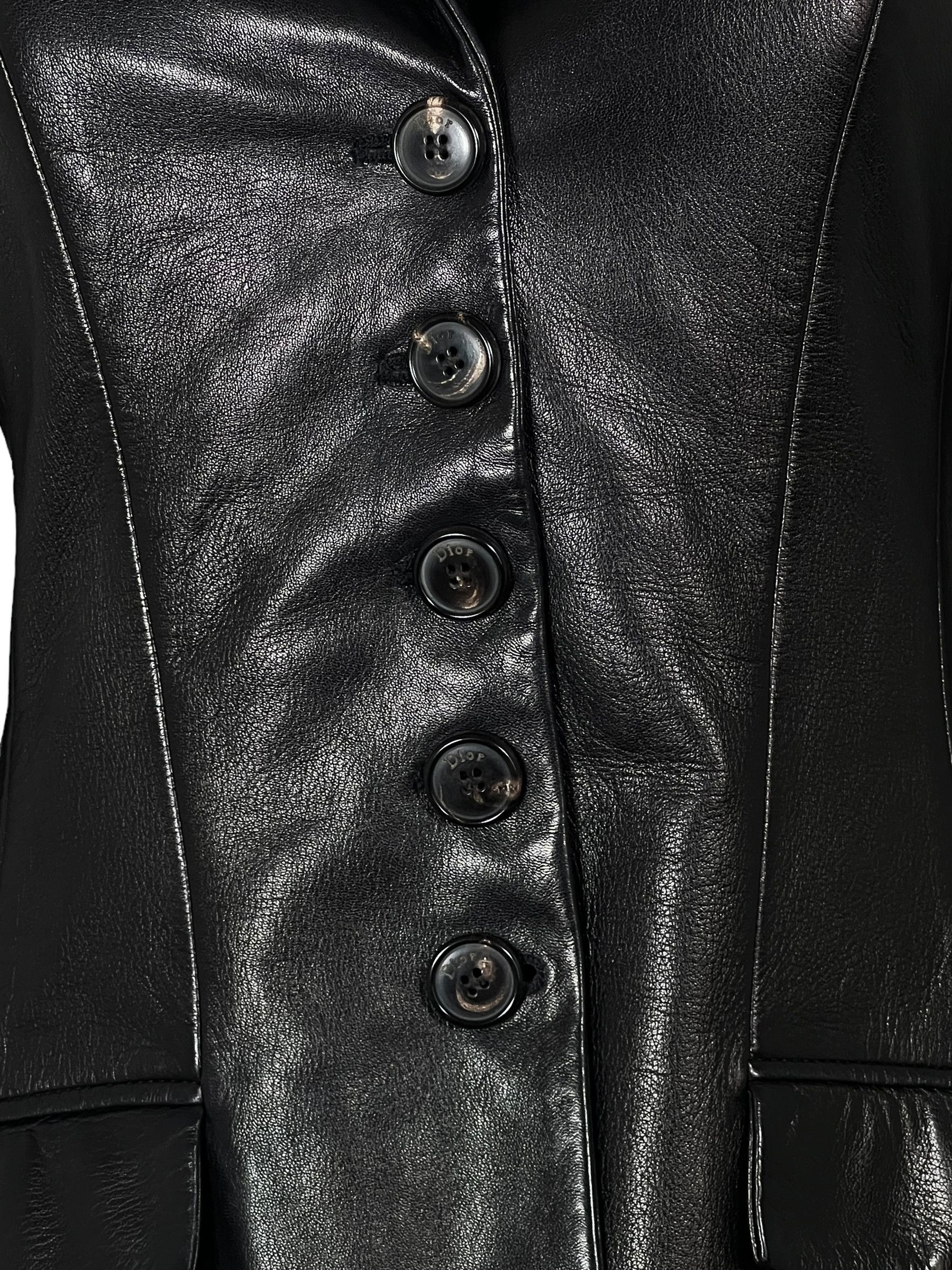 Dior Christian Dior by John Galliano 2008 Leather Jacket Size S / US 4 / IT 40 - 4 Thumbnail