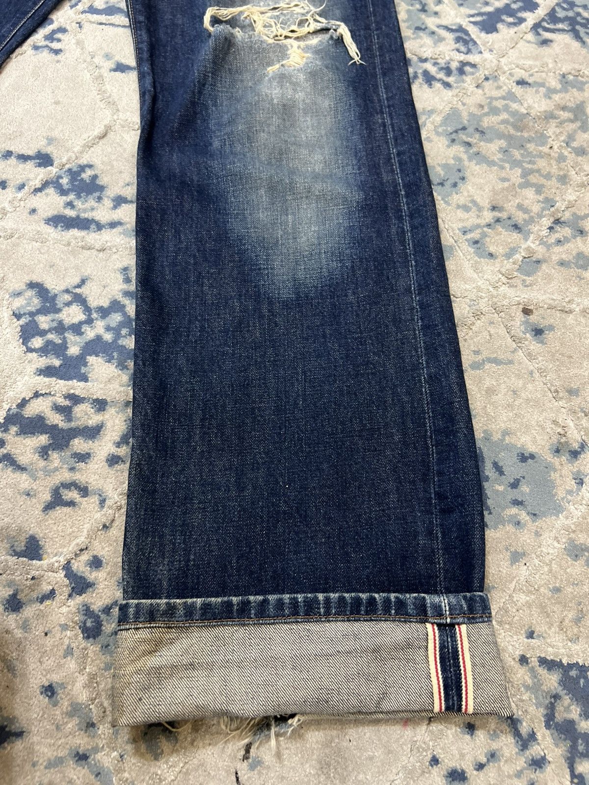 Japanese Brand Vintage 90 Wrangler Selvedge Red Line Jeans Denim Size US 30 / EU 46 - 5 Thumbnail
