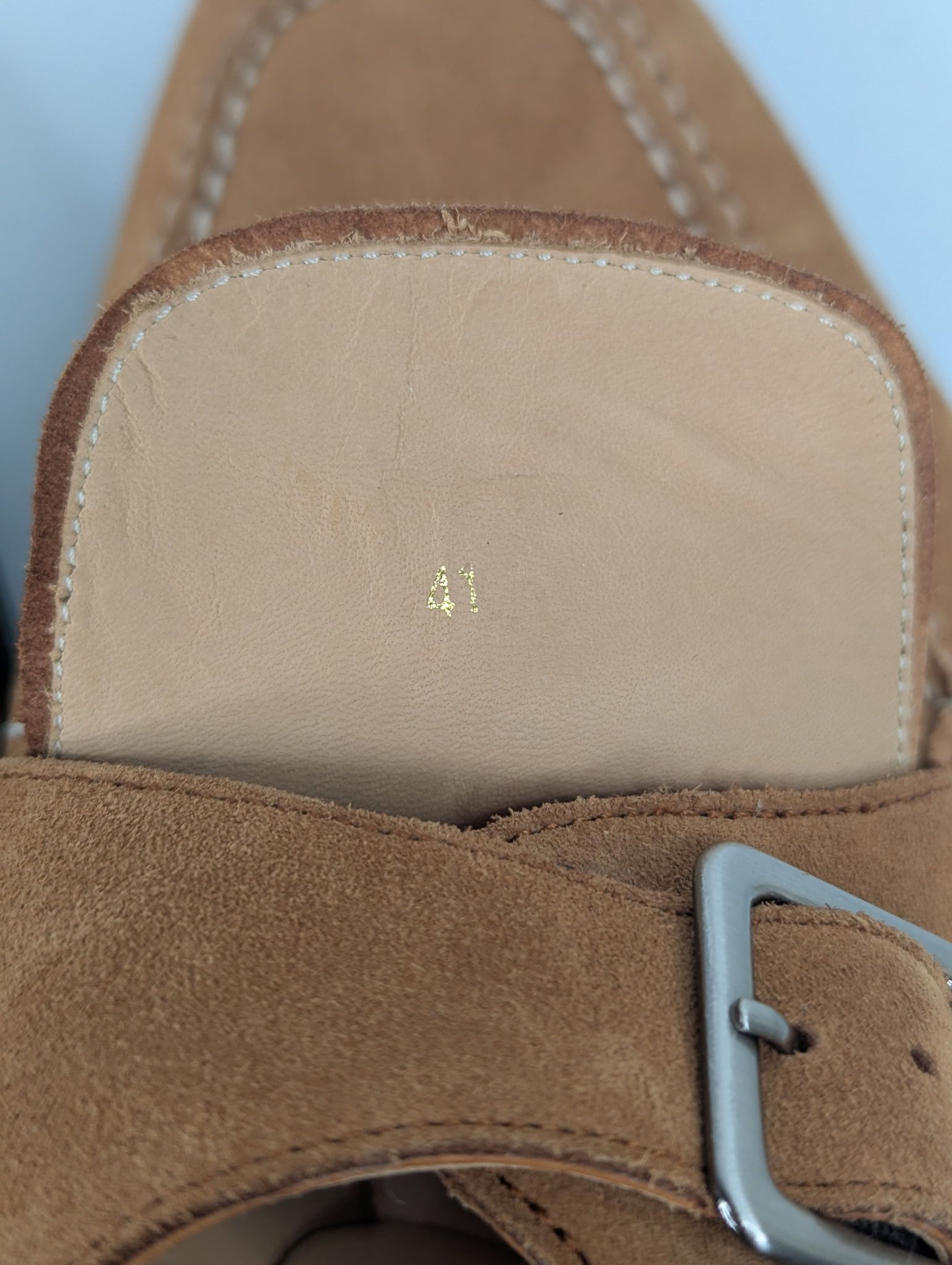 Other Yearn Shoemaker Single Monk Strap Suede Brown Shoes 8-8.5 Size US 8.5 / EU 41-42 - 9 Thumbnail