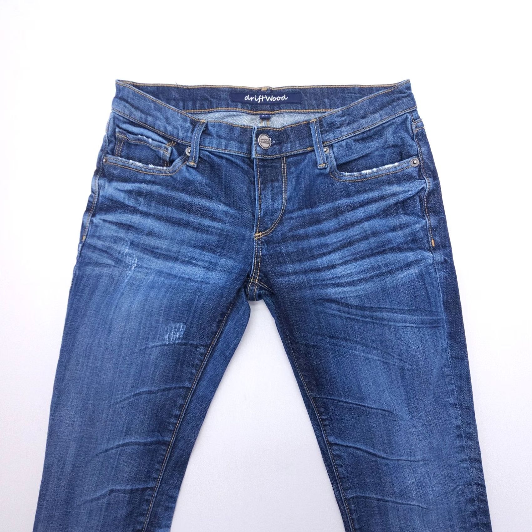 Vintage Driftwood Jeans Size 27 Dark Wash Slim Straight 30" Inseam Blue Denim Women Size 27" / US 4 / IT 40 - 4 Thumbnail