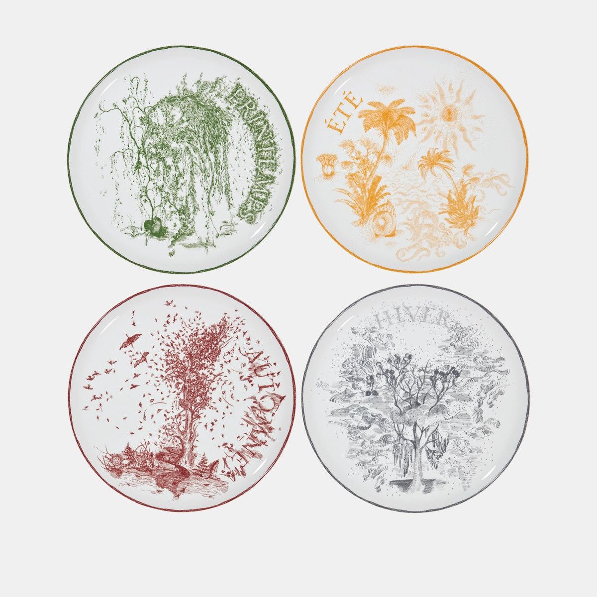 Dior o1bcso1str0624 Size: OS / 4 Set Dinner Plates in Multicolor Size ONE SIZE - 1 Thumbnail
